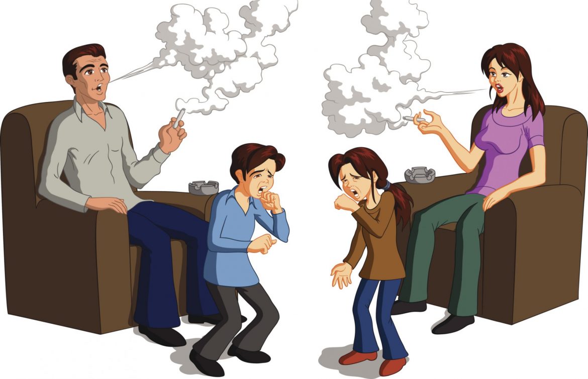 التدخين السلبي على الطفل